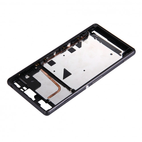 iPartsAcheter pour Sony Xperia Z3 (Single SIM) Boîtier Avant LCD Cadre Lunette (Noir) SI000B1838-07