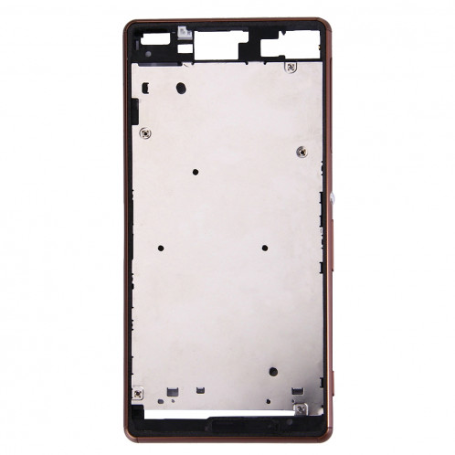 iPartsAcheter pour Sony Xperia Z3 (Single SIM) Boîtier avant Cadre LCD (Brun) SI000Z1422-07