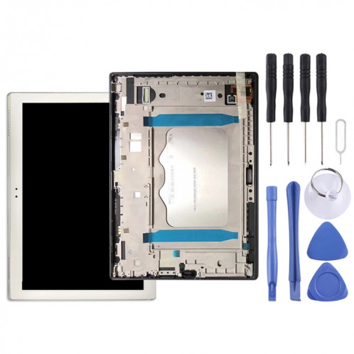 Écran LCD et numériseur complet avec cadre pour Lenovo TAB4 Plus TB-X704 / TB-X704L (Blanc) SH082W1773-07