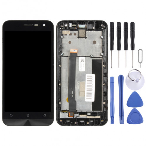 Ecran LCD et assemblée complète du numériseur avec cadre pour Asus Zenfone 2 ZE500CL Z00D (Noir) SH259B1343-04
