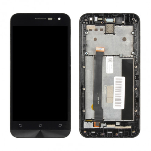 Ecran LCD et assemblée complète du numériseur avec cadre pour Asus Zenfone 2 ZE500CL Z00D (Noir) SH259B1343-04