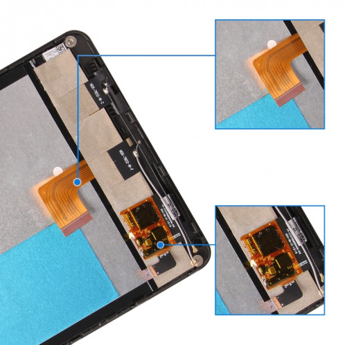 Écran LCD OEM pour Lenovo Miix 3-830 Assemblage complet du numériseur avec cadre (Noir) SH264B1433-05