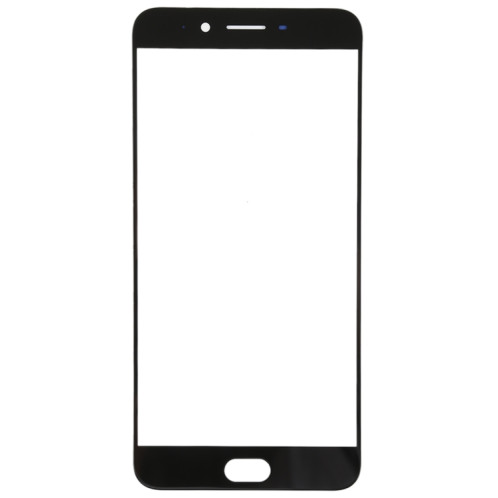Pour OPPO R9s Plus Lentille en verre extérieure de l'écran avant (noir) SH345B448-05