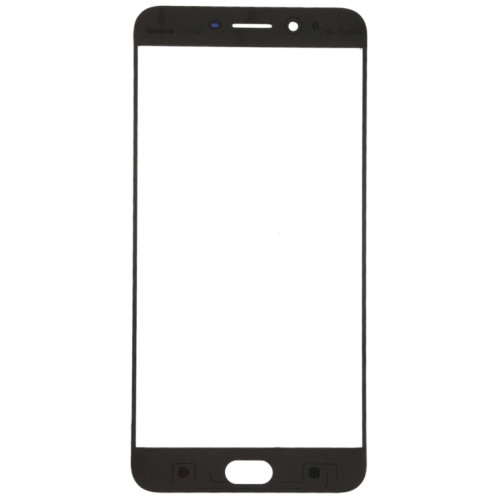 Pour OPPO R9s Plus Lentille en verre extérieure de l'écran avant (noir) SH345B448-05