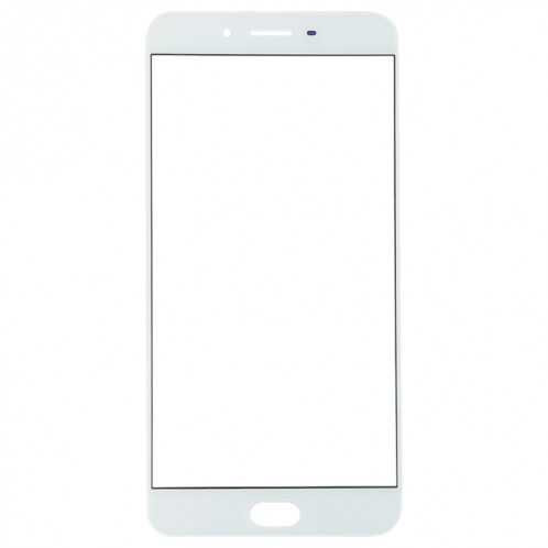 Pour OPPO R9s Plus Lentille en verre extérieure de l'écran avant (Blanc) SH345W1411-05
