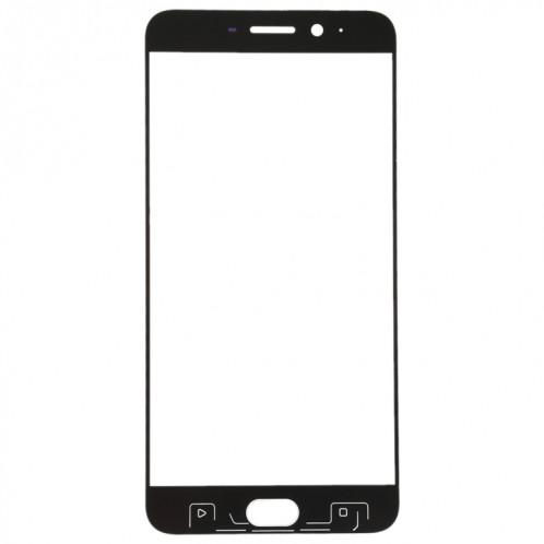 Pour OPPO R9s Plus Lentille en verre extérieure de l'écran avant (Blanc) SH345W1411-05