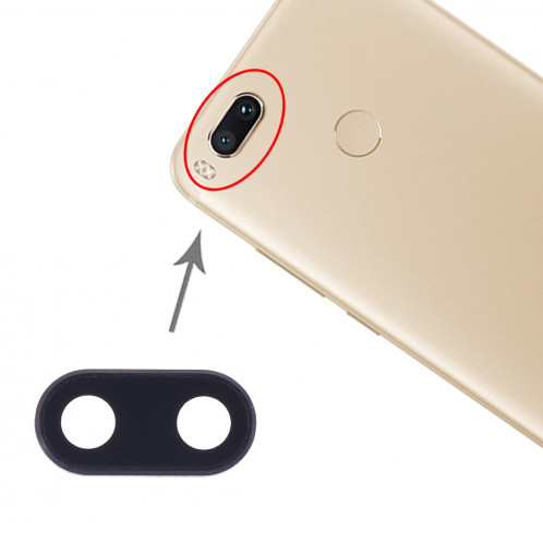 Cache-objectif de l'appareil photo pour Xiaomi Mi 5X / A1 (Noir) SH385B1582-05