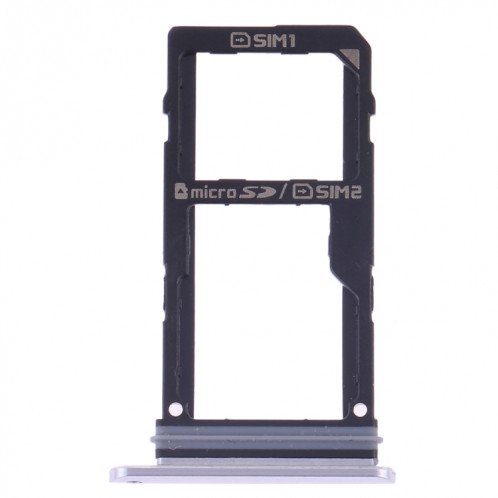 Plateau de carte SIM + plateau de carte SIM / plateau de carte Micro SD pour LG V30 VS996 LS998U H933 LS998U (argent) SH394S456-05