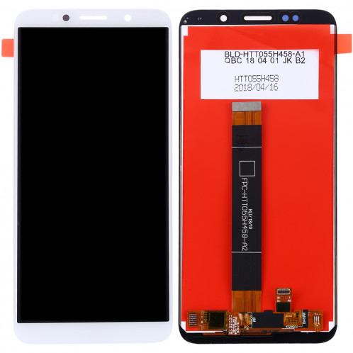 Ecran LCD et ensemble de numérisation complet pour Huawei Y5 Prime (2018) (Blanc) SH05WL1867-06