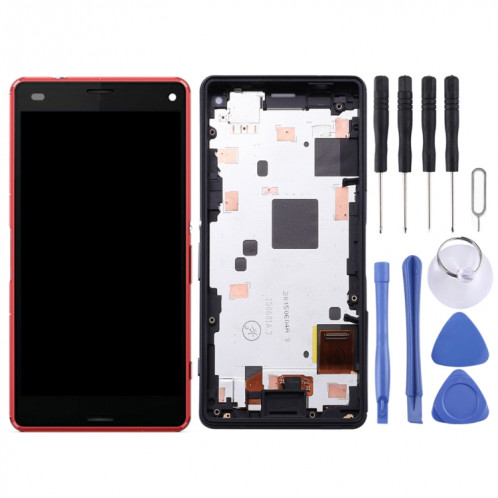 Écran LCD OEM pour Sony Xperia Z3 Mini Assemblage complet du numériseur compact avec cadre (rouge) SH457R45-04