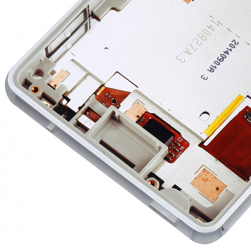 iPartsAcheter pour Sony Xperia Z3 Mini Compact Écran LCD + Écran Tactile Digitizer Assemblée avec Cadre (Blanc) SI457W1414-06