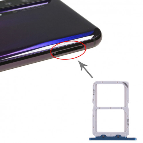 Bac à cartes SIM + Bac à cartes SIM pour Huawei Honor 20 Pro (Vert) SH585G1898-05