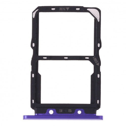 Plateau à cartes SIM + Plateau à cartes NM pour Huawei Nova 5 (violet) SH643P685-05