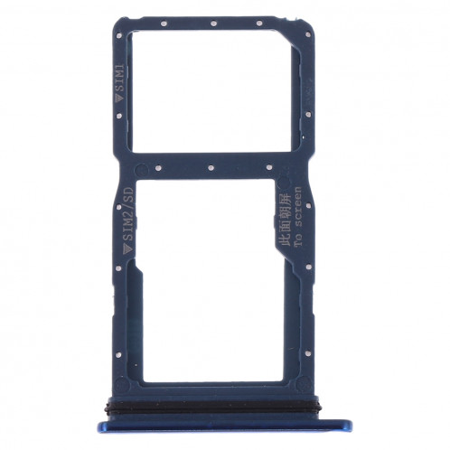 Plateau pour carte SIM + Plateau pour carte SIM / Plateau pour carte Micro SD pour Huawei Nova 5i (Bleu) SH644L953-05