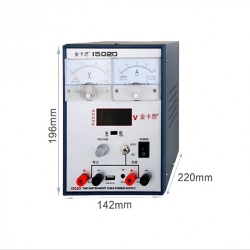 Kaisi K-1502D Réparation d'alimentation courantomètre 2A réglable Alimentation DC Protection automatique, Plug-US SK700A1886-06