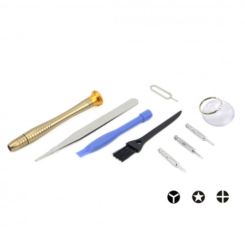 JIAFA JF-8168 9 dans 1 professionnel tournevis réparation Tool Kits ouverts pour iPhone SJ28101683-06