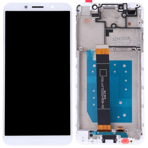 Ecran LCD et ensemble de numérisation complet avec cadre pour Huawei Y5 Prime (2018) (Blanc) SH74WL1509-06