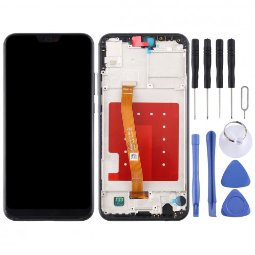 Ecran LCD et Assembleur Complet Digitaliseur avec Cadre pour Huawei P20 Lite / Nova 3e (Noir) SH75BL266-06
