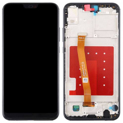 Ecran LCD et Assembleur Complet Digitaliseur avec Cadre pour Huawei P20 Lite / Nova 3e (Noir) SH75BL266-06