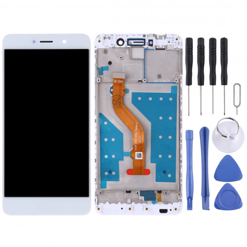 Ecran LCD et assemblée complète du numériseur avec cadre pour Huawei Y7 (2017) (Blanc) SH76WL552-06