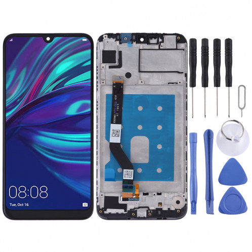 Ecran LCD et ensemble de numérisation complet avec cadre pour Huawei Y7 (2019) (Noir) SH77BL1275-06
