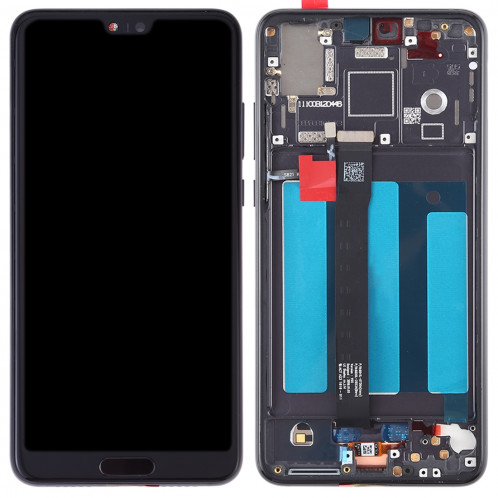 Ecran LCD et Assembleur Complet Digitaliseur avec Cadre pour Huawei P20 (Noir) SH879B1273-06