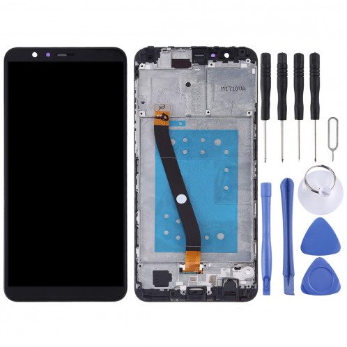 Ecran LCD et assemblée complète du numériseur avec cadre pour Huawei Honor 7X (Noir) SH93BL1649-06
