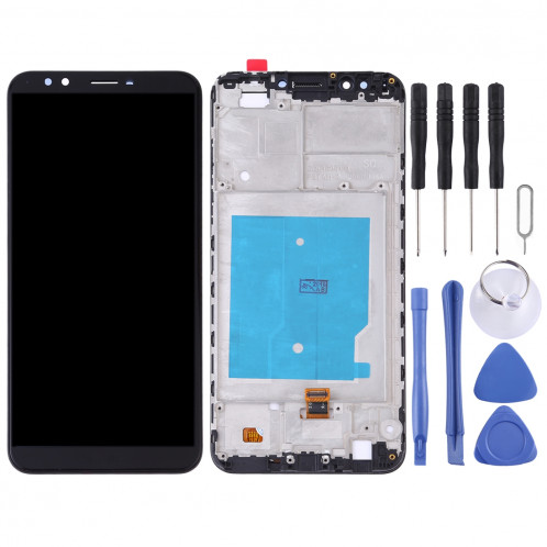 Ecran LCD et ensemble de numérisation complet avec cadre pour Huawei Y7 (2018) (Noir) SH95BL1116-06