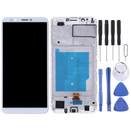 Ecran LCD et ensemble de numérisation complet avec cadre pour Huawei Y7 (2018) (Blanc) SH95WL233-06