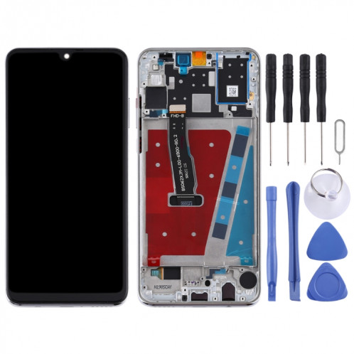 Écran LCD et numériseur complet avec cadre pour Huawei P30 Lite / Nova 4e (RAM 6G / version haute) (blanc) SH897W1688-06