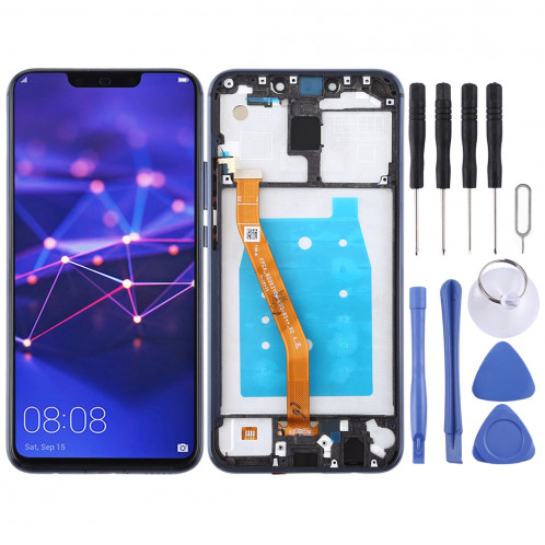 Ecran LCD et assemblée complète de numérisation avec cadre pour Huawei Mate 20 Lite / Maimang 7 (Bleu) SH898L650-06