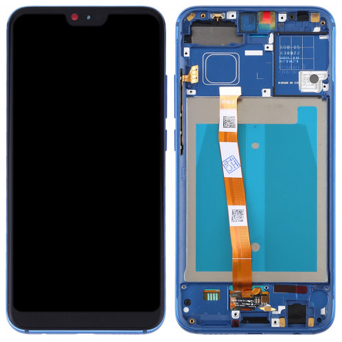 Ecran LCD et assemblée complète de numérisation avec cadre pour Huawei Honor 10 (bleu) SH946L650-06