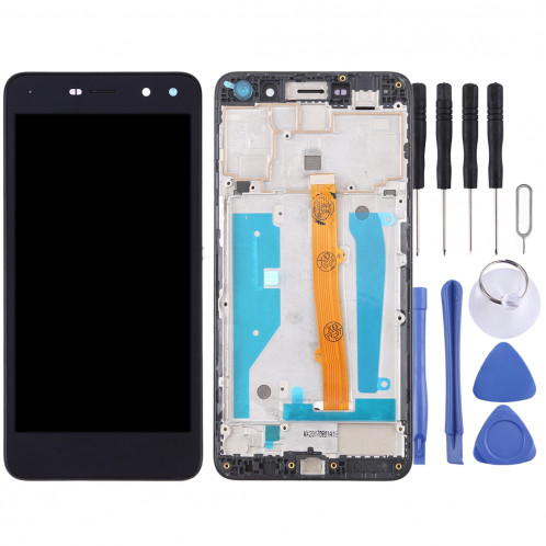 Ecran LCD et assemblée complète du numériseur avec cadre pour Huawei Y5 (2017) (Noir) SH47BL1817-06