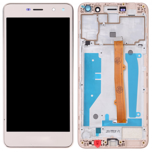 Ecran LCD et assemblée complète de numériseur avec cadre pour Huawei Y5 (2017) (Or) SH47JL1787-06