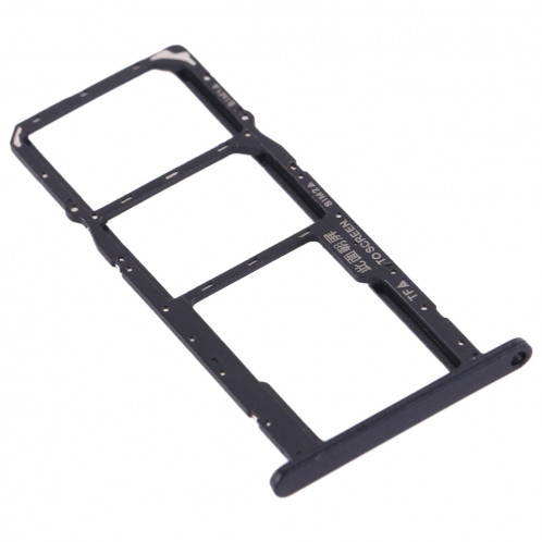 Bac à carte SIM + Bac à carte SIM + Bac à carte Micro SD pour Huawei Y5 (2019) (Noir) SH022B233-05