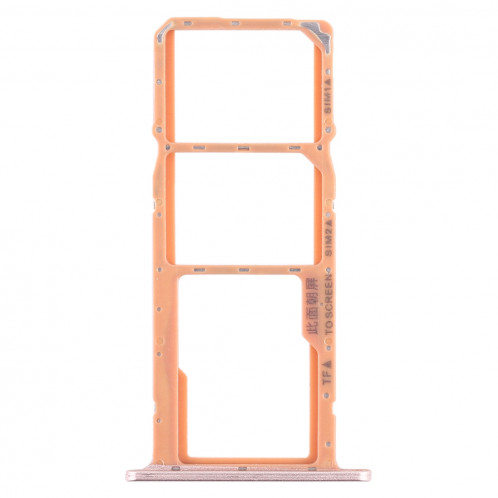 Bac à cartes SIM + Bac à cartes SIM + Bac à cartes Micro SD pour Huawei Y5 (2019) (Or) SH022J871-05