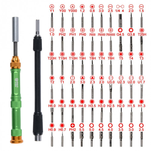 BEST BST-8928 Kit de tournevis à embout magnétique pour tournevis 63 en 1 ensemble de tournevis professionnels SB30551429-010