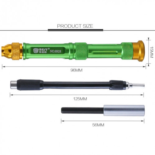 BEST BST-8928 Kit de tournevis à embout magnétique pour tournevis 63 en 1 ensemble de tournevis professionnels SB30551429-010