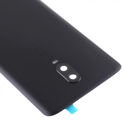Pour coque arrière de batterie d'origine OnePlus 6T avec objectif d'appareil photo (noir givré) SH21BL773-06