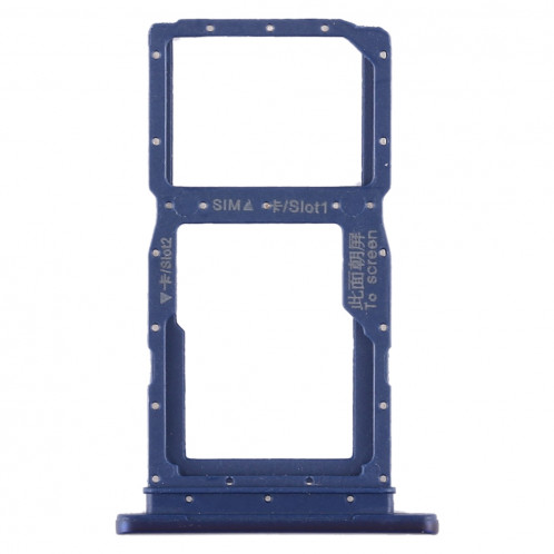 Plateau pour carte SIM + Plateau pour carte SIM / Plateau pour carte Micro SD pour Huawei Honor 9X (Bleu) SH125L834-05