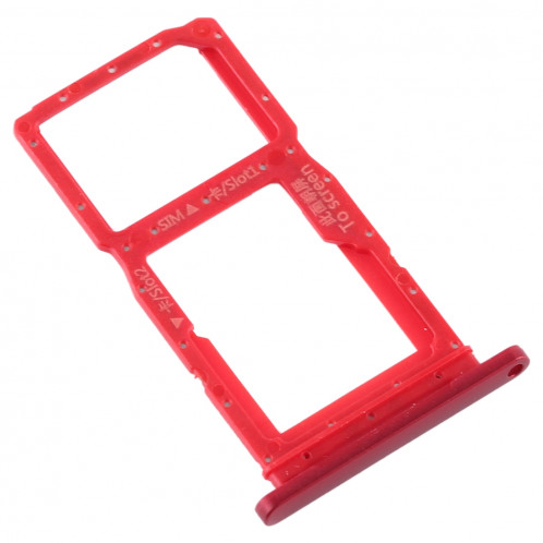 Plateau pour carte SIM + Plateau pour carte SIM / Plateau pour carte Micro SD pour Huawei Honor 9X (Rouge) SH125R1375-05