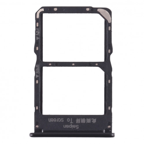 Plateau à cartes SIM + Plateau à cartes NM pour Huawei Mate 30 Lite (Noir) SH168B1847-05
