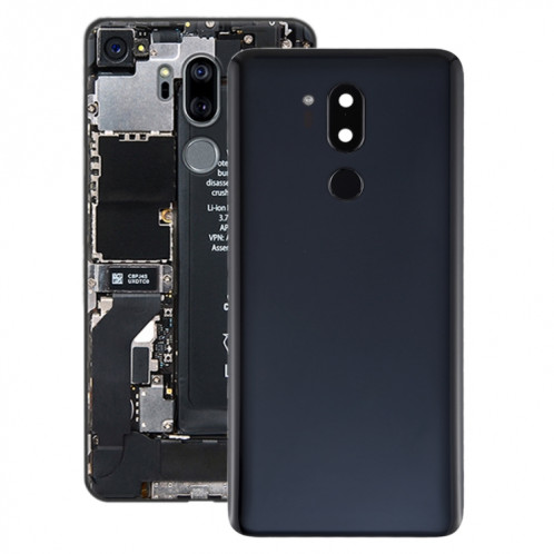 Couvercle arrière de la batterie avec objectif d'appareil photo et capteur d'empreintes digitales pour LG G7 ThinQ / G710 / G710EM / G710PM / G710VMP (noir) SH73BL1828-06