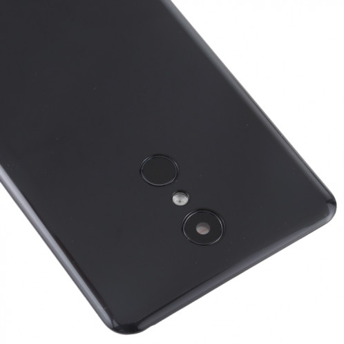 Couvercle arrière de la batterie avec objectif d'appareil photo et capteur d'empreintes digitales pour LG Stylo 4 / Q710 / Q710MS / Q710CS / L713DL (noir) SH77BL6-06