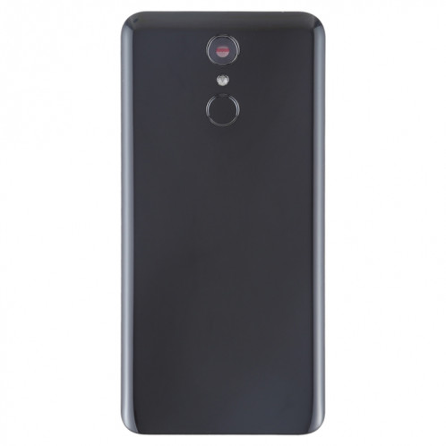 Couvercle arrière de la batterie avec objectif d'appareil photo et capteur d'empreintes digitales pour LG Q7 / Q7 + (noir) SH80BL1967-06