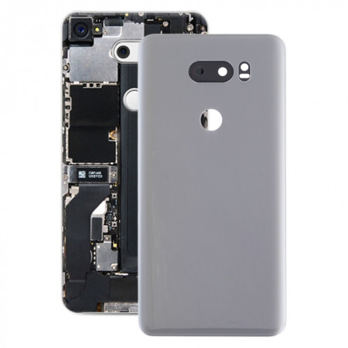 Couvercle arrière de la batterie avec objectif de la caméra pour LG V30 / VS996 / LS998U / H933 / LS998U / H930 (argent) SH83SL19-06