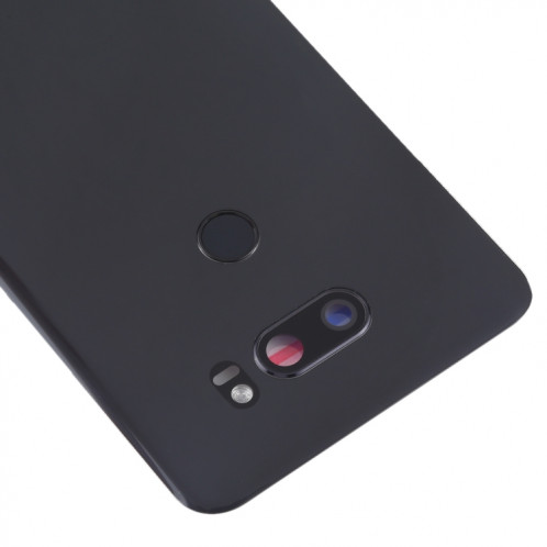 Couvercle arrière de la batterie avec objectif d'appareil photo et capteur d'empreintes digitales pour LG V30 + / VS996 / LS998U / H933 / LS998U / H930 (noir) SH86BL754-06