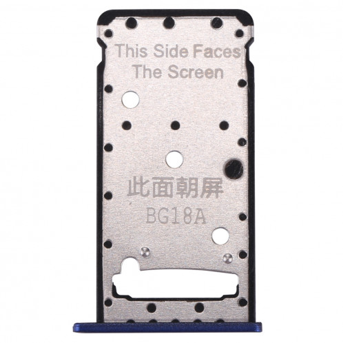 iPartsAcheter Huawei Profitez 7 Plus / Y7 Prime SIM Card Plateau et carte SIM / Micro SD (Bleu foncé) SI458D1078-05