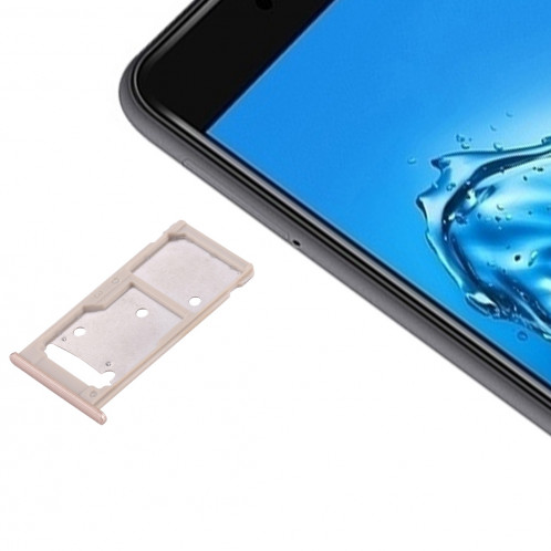 iPartsAcheter Huawei Profitez 7 Plus / Y7 Prime SIM Card Plateau et SIM / Micro SD Carte Plateau (Gold) SI458J469-05