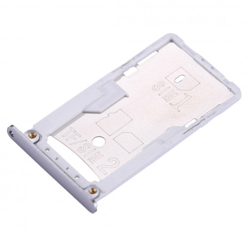 iPartsBuy Xiaomi Redmi 3 & 3s & 3X Carte SIM et SIM / TF Plateau (Gris) SI463H1529-05